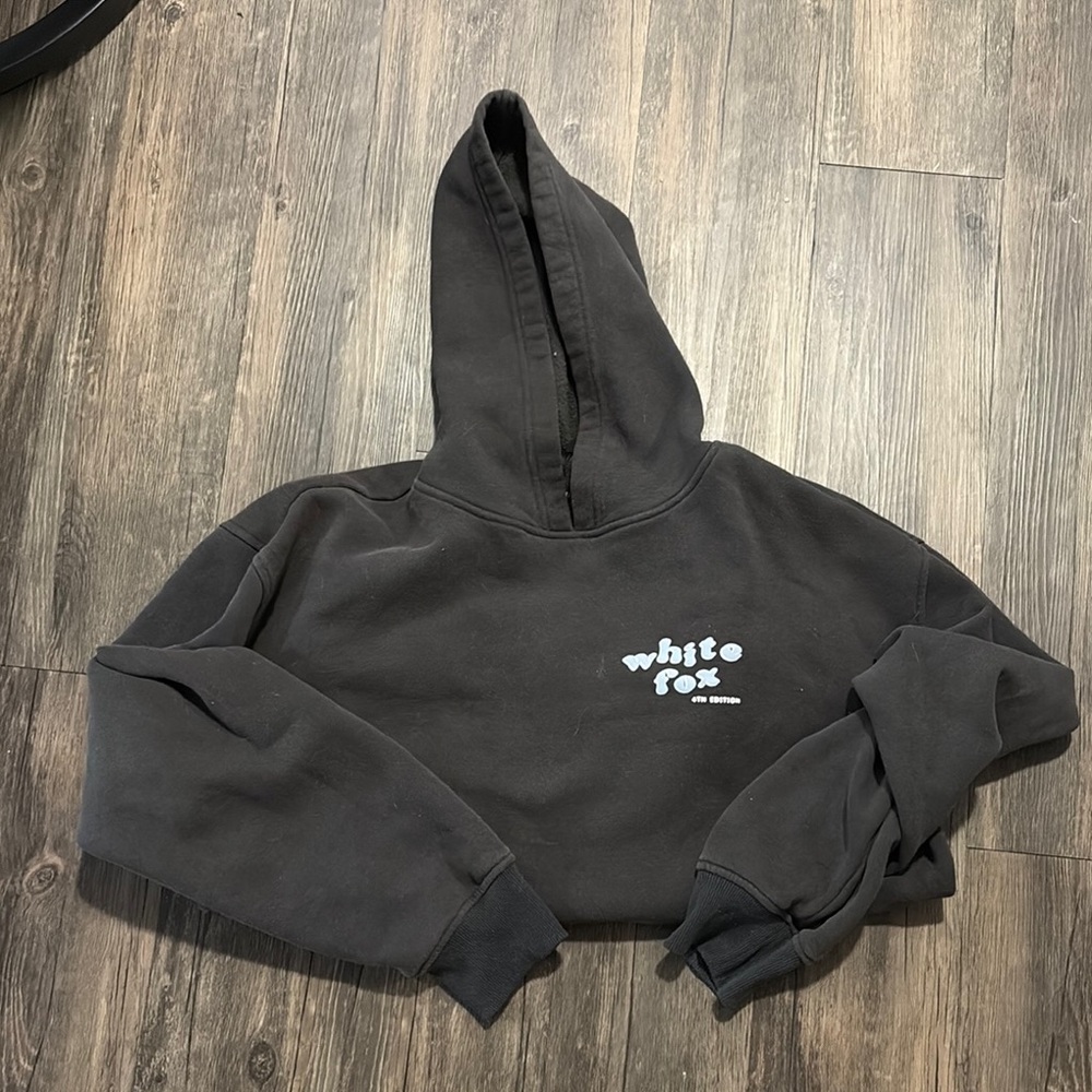 White Fox Black Hoodie